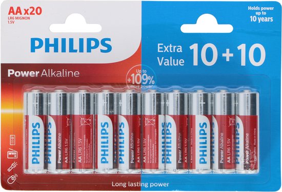 Philips Batterijen AA - LR06/1.5V - 10+10