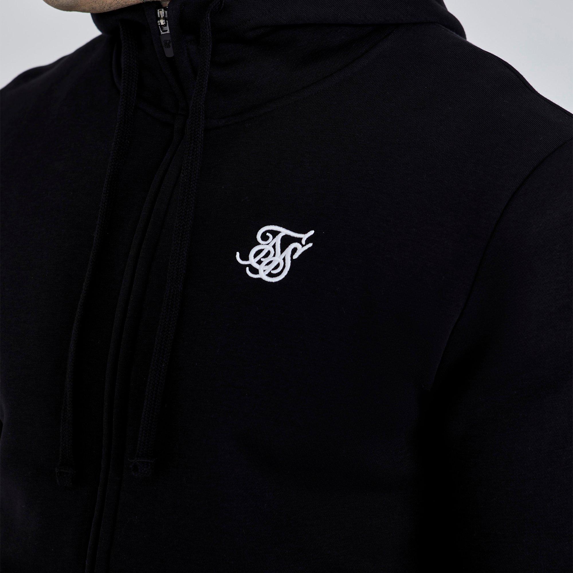 SikSilk Essential Zip Through Hoodie Mens