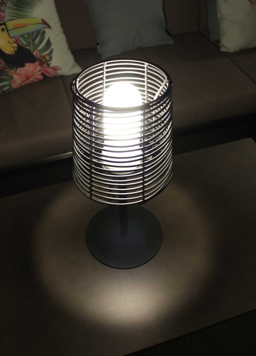 Visar T rotan tafellamp, IP65, voor buiten en binnen, H: 52 cm, 10884
