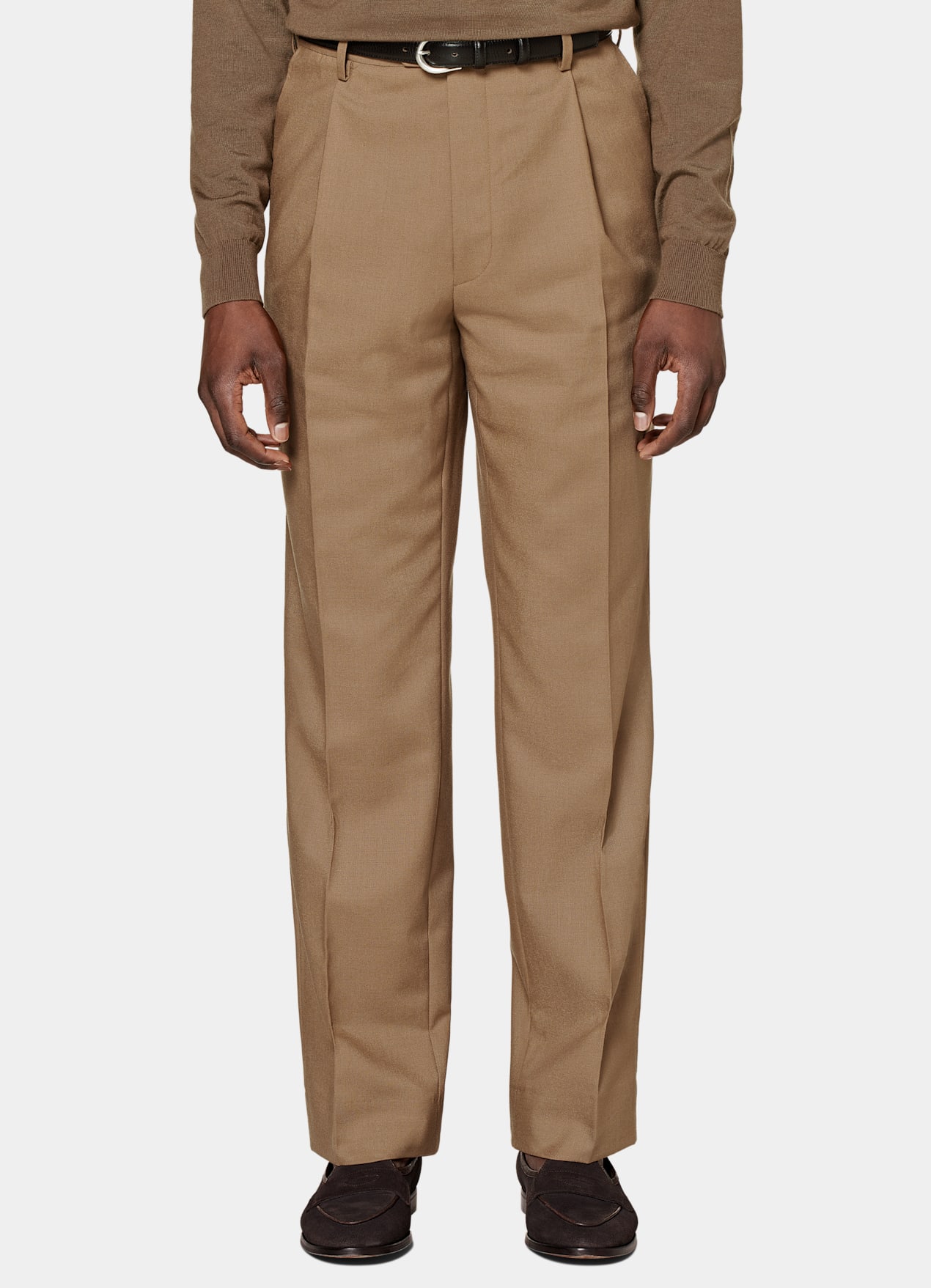 Costume Havana coupe Tailored marron moyen