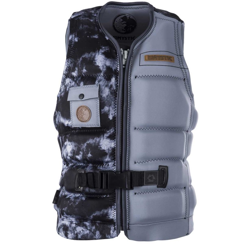 Impact Vest Mystic Cable Rats Front Zip Wake 2017 Black - The Corner Shop