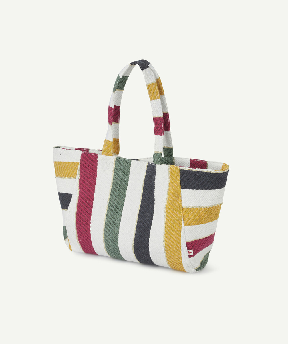 LE SAC CABAS AUX RAYURES COLORÉES EN FIBRES RECYCLÉES