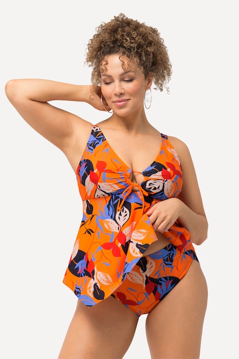 Tankini, Blätter, Softcups, Träger verstellbar, recycelt