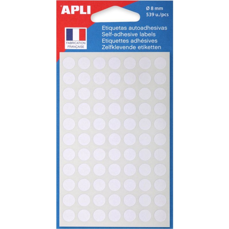 Pastille de signalisation, diamètre: 8 mm, blanc