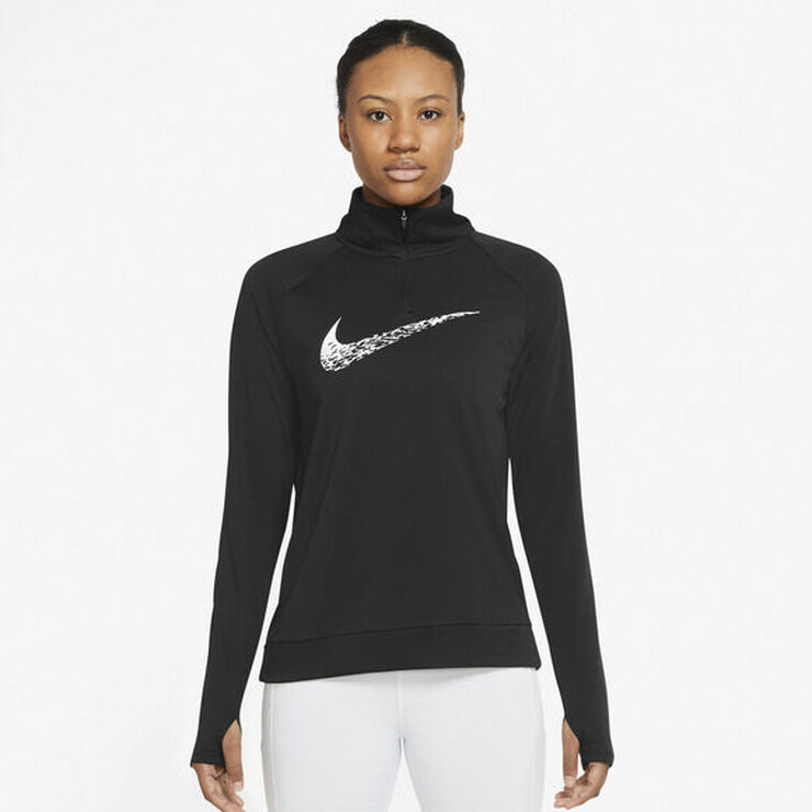 Nike Dri-FIT Swoosh Run Running Midlayer løbetrøje Sort