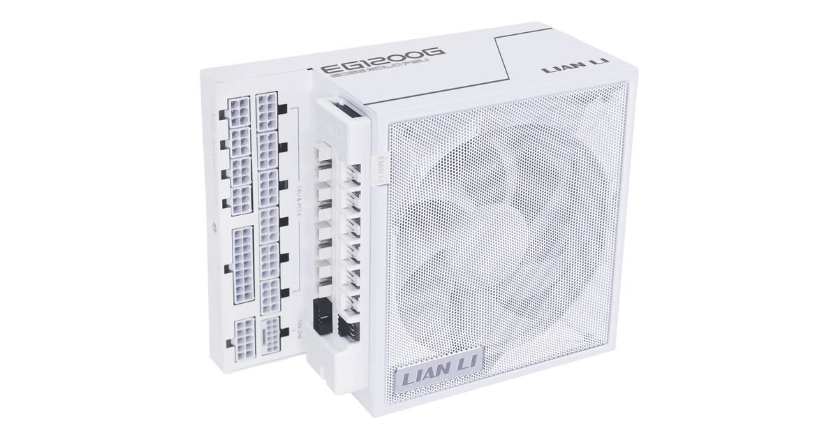 Lian LiEDGE GOLD 1200 modulaire 1200 watt voeding   (Wit, 1x 12V-2x6, 4x PCIe, 4x USB-header hub)