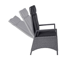 Garden FLAIR Positionsstuhl Garten LEA 2er Set graumix /anthrazit
