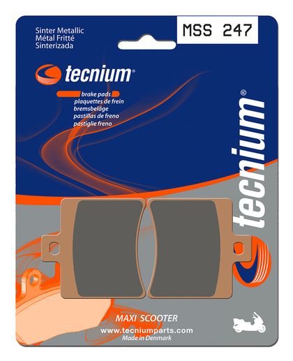 Plaquettes de freins Tecnium Maxi Scooter métal fritté - MSS247