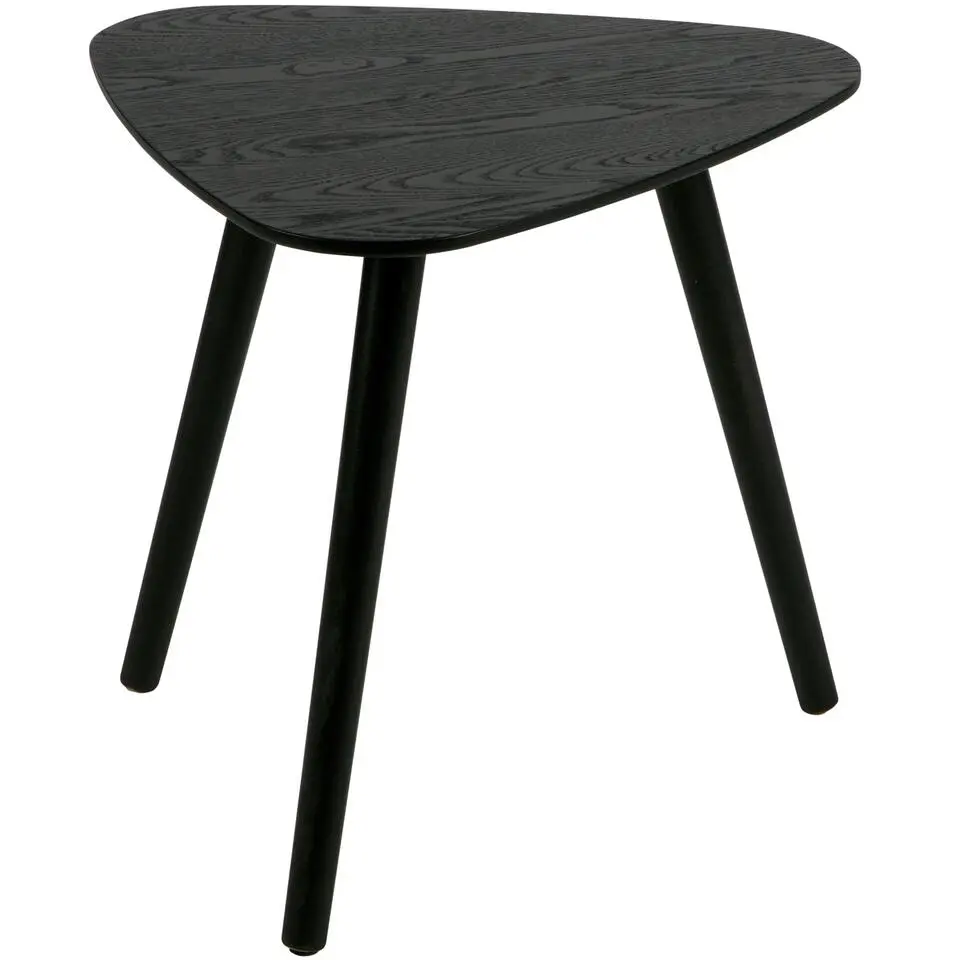 WOOOD Nila Bijzettafels - Hout - Zwart - Set van 2