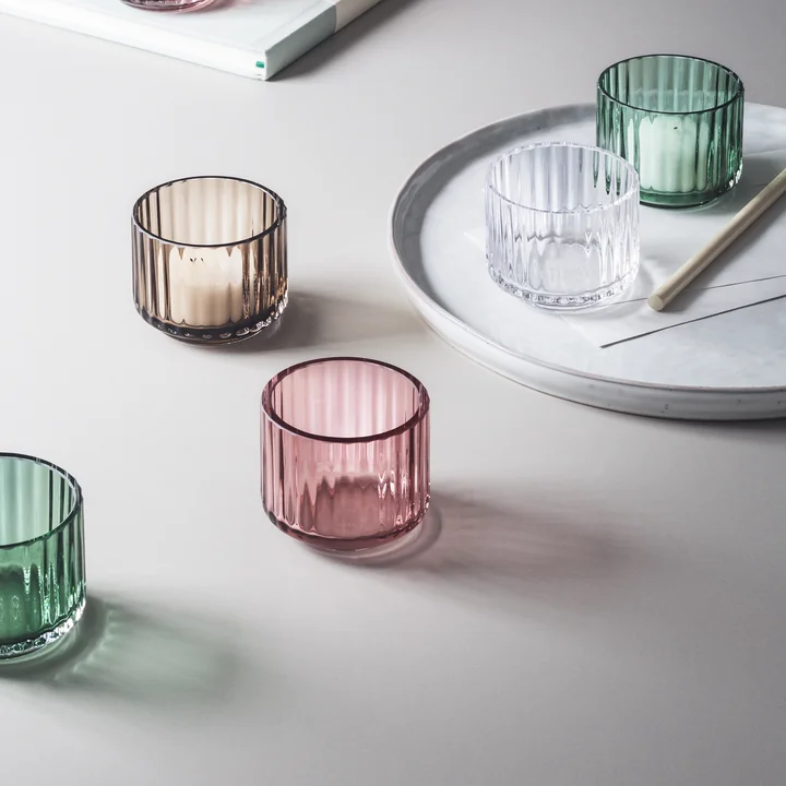 Lyngby Porcelæn - Teelichthalter Ø 6,7 cm, transparent