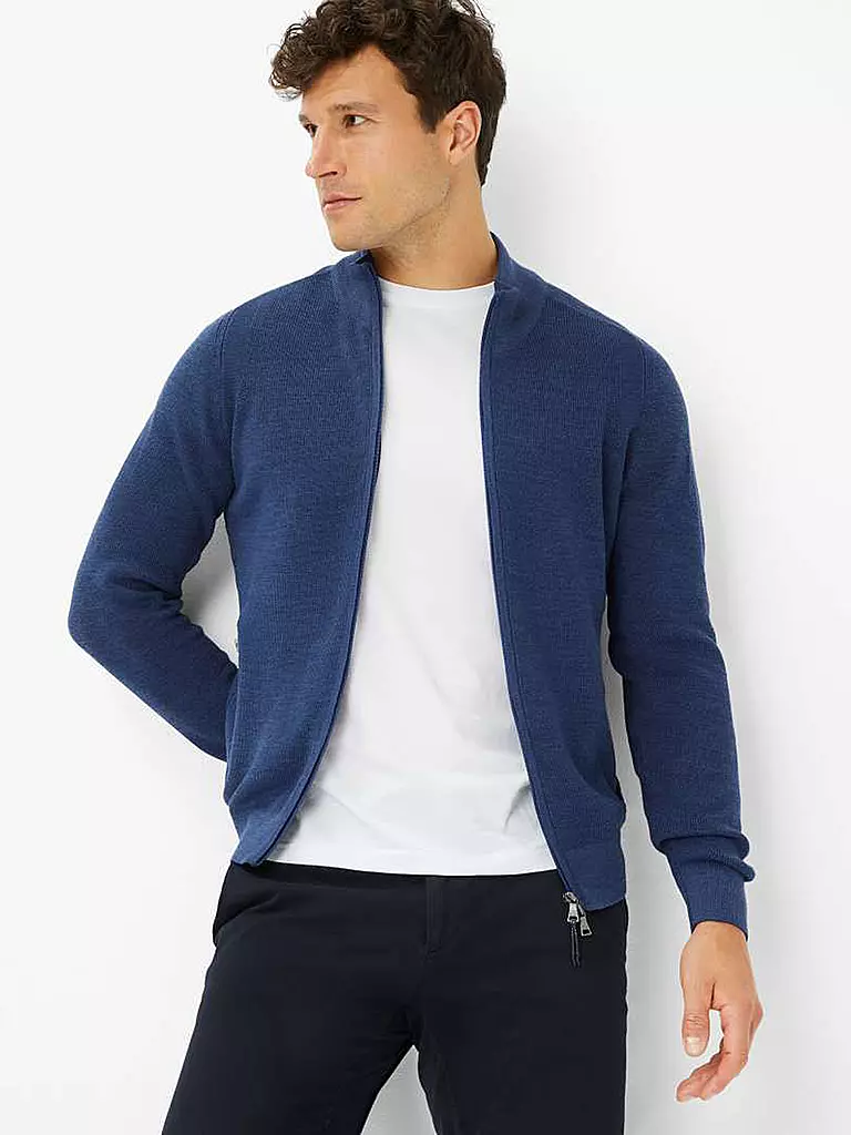 BRAX Strickjacke JOHN blau