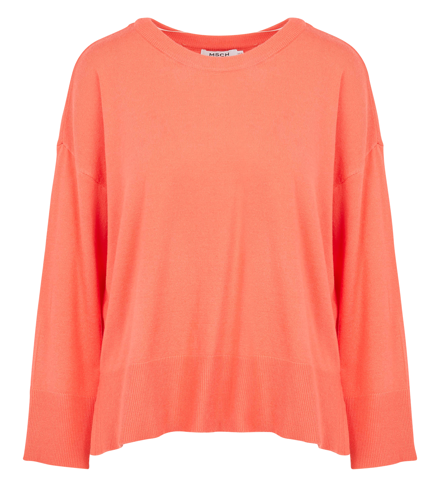 DALINDA - Pull col rond en maille mélangée | Rose