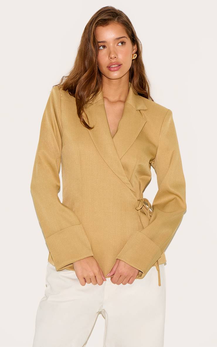 Sable Blazer À Nouer Sur Le Côté