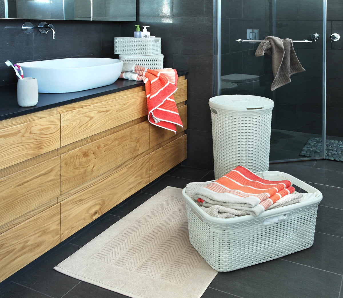 Curver Style Wasmand - 45L - 2 stuks - Wit
