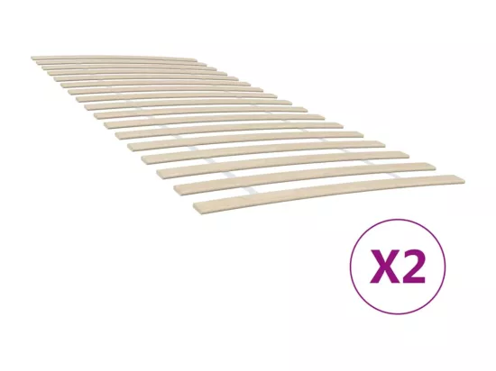Sommiers à lattes avec 34 lattes 2 pièces 100x200 cm