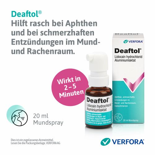 DEAFTOL Mundspray Spray mit Lidocain Spr 20 ml