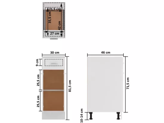 Armoire de plancher à tiroir 