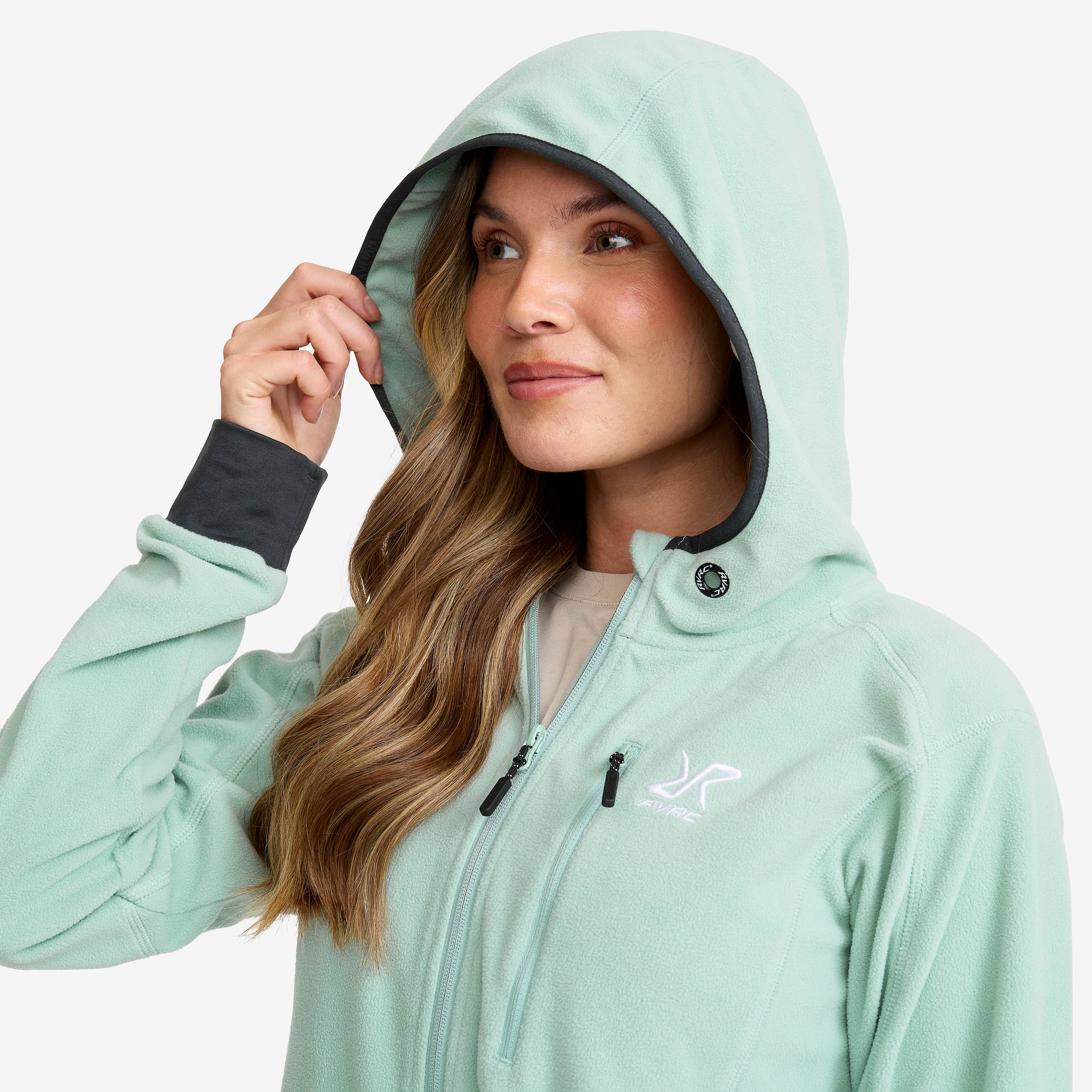Trekker Hoodie Dame Gray Mist
