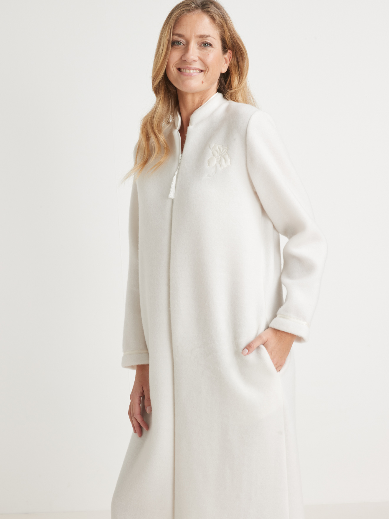 Robe de chambre zip molleton courtelle
