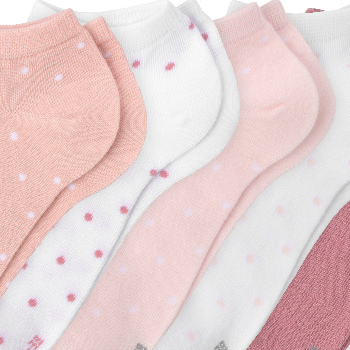 Gina Benotti 7 Paar Damen Sneaker-Socken im Set rosa / weiss / hellrosa