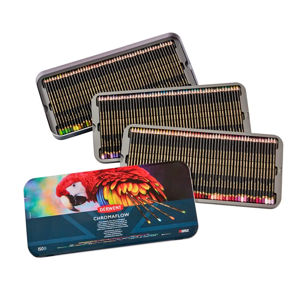 Derwent Chromaflow Pencil 150 stk. i tinæske