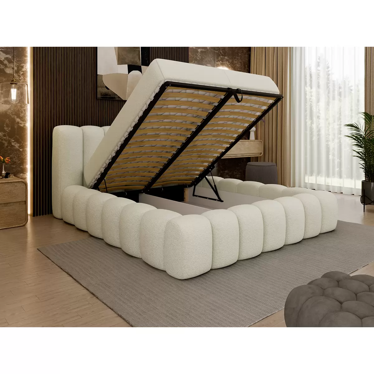 Polsterbett Nobo 160x200 Beige