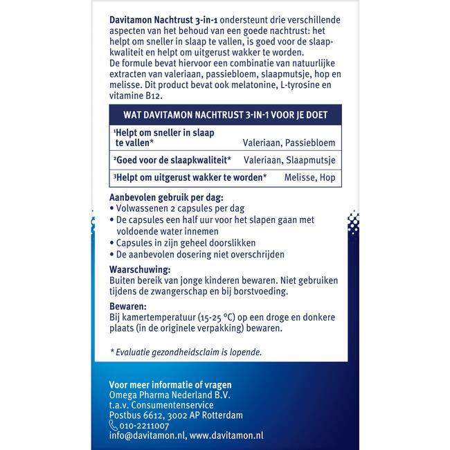 Davitamon Nachtrust 3-in-1 20 Capsules