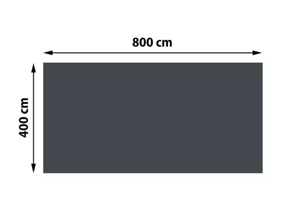 Couverture de piscine 400 µm, rectangulaire, 8x4 m