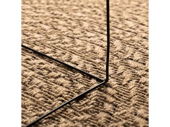 Tapis 120 cm aspect jute intérieur et extérieur