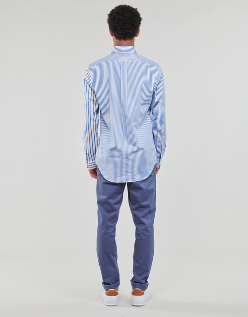 Polo Ralph Lauren - CHEMISE AJUSTEE EN POPLINE DE COTON COL BOUTONNE Azul / Blanco