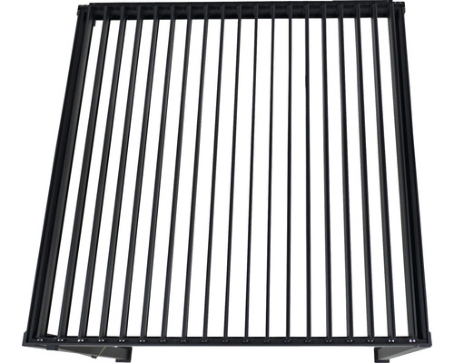 Pergola met lamellendak 3x3 kader RAL 7015 leigrijs incl. verticale zonwering (wandmontage)