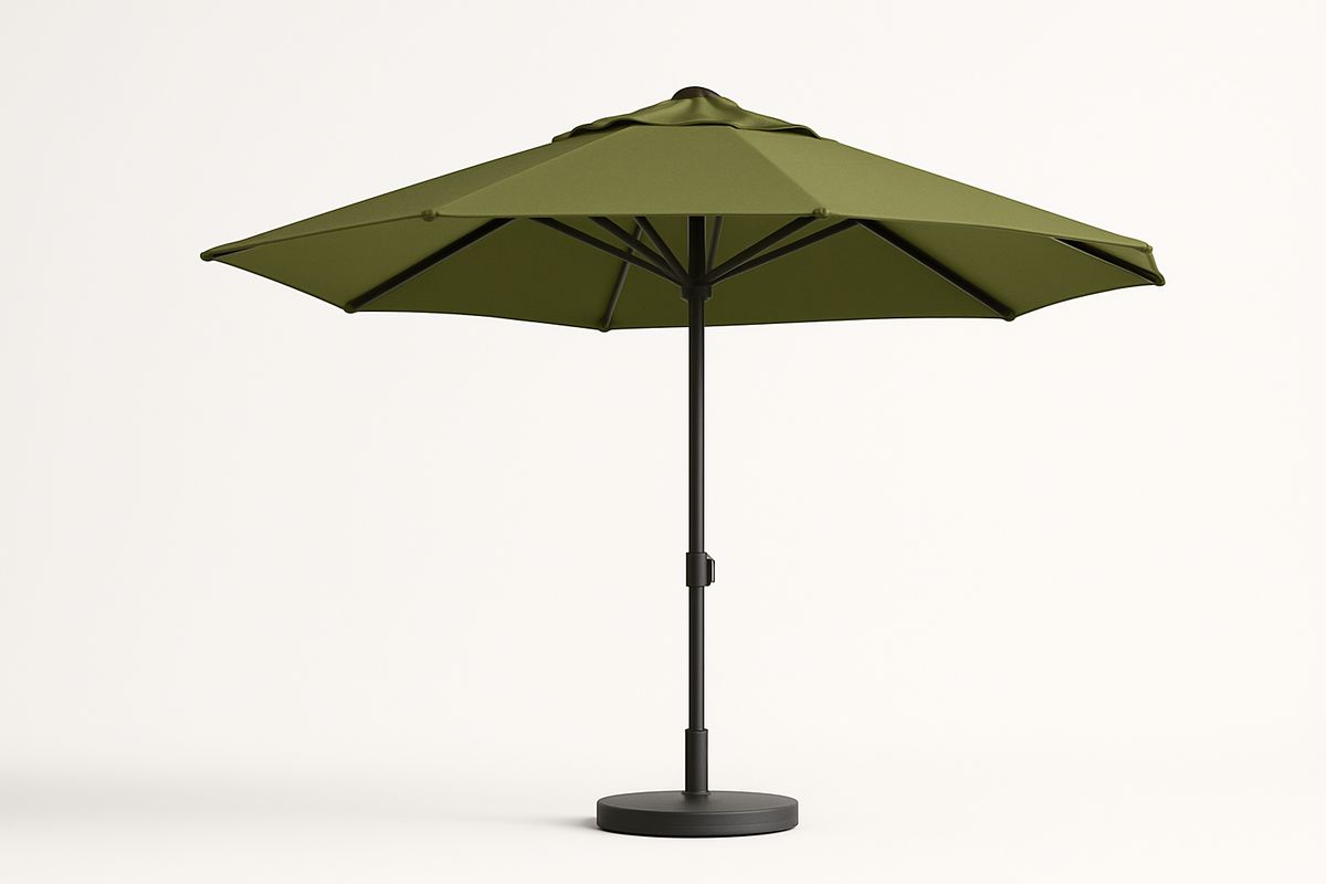 Großer Garten Sonnenschirm 2,5m Grün Polyester Aluminium