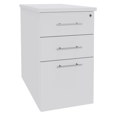 Caisson bout de bureau IDRA/DUAL - L43 x P80 cm - Blanc perle
