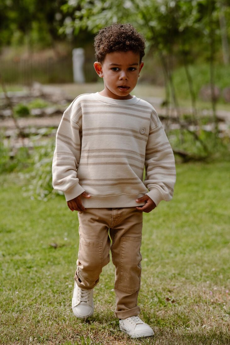 DAILY7 zand daily7 sweater sweater structure stripe