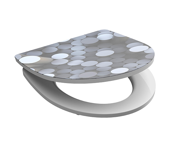 SCHÜTTE Duroplast-High-Gloss-WC-Sitz »ROUND DIPS«