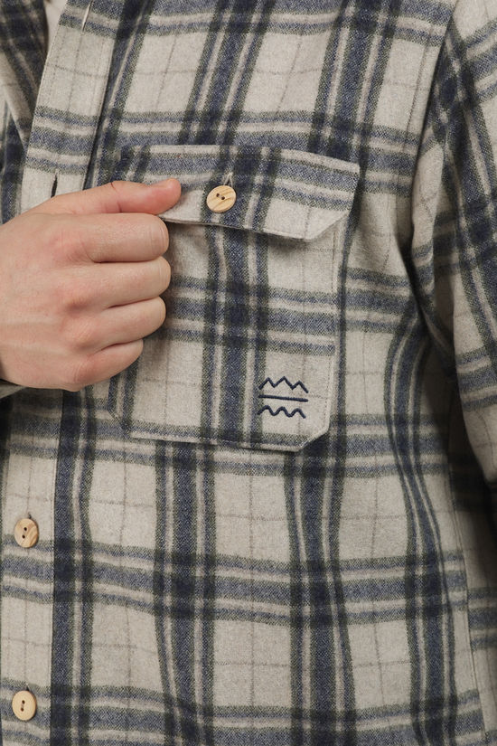 Buitenmens Buitenmens Flannel Melton Ruit Blouse