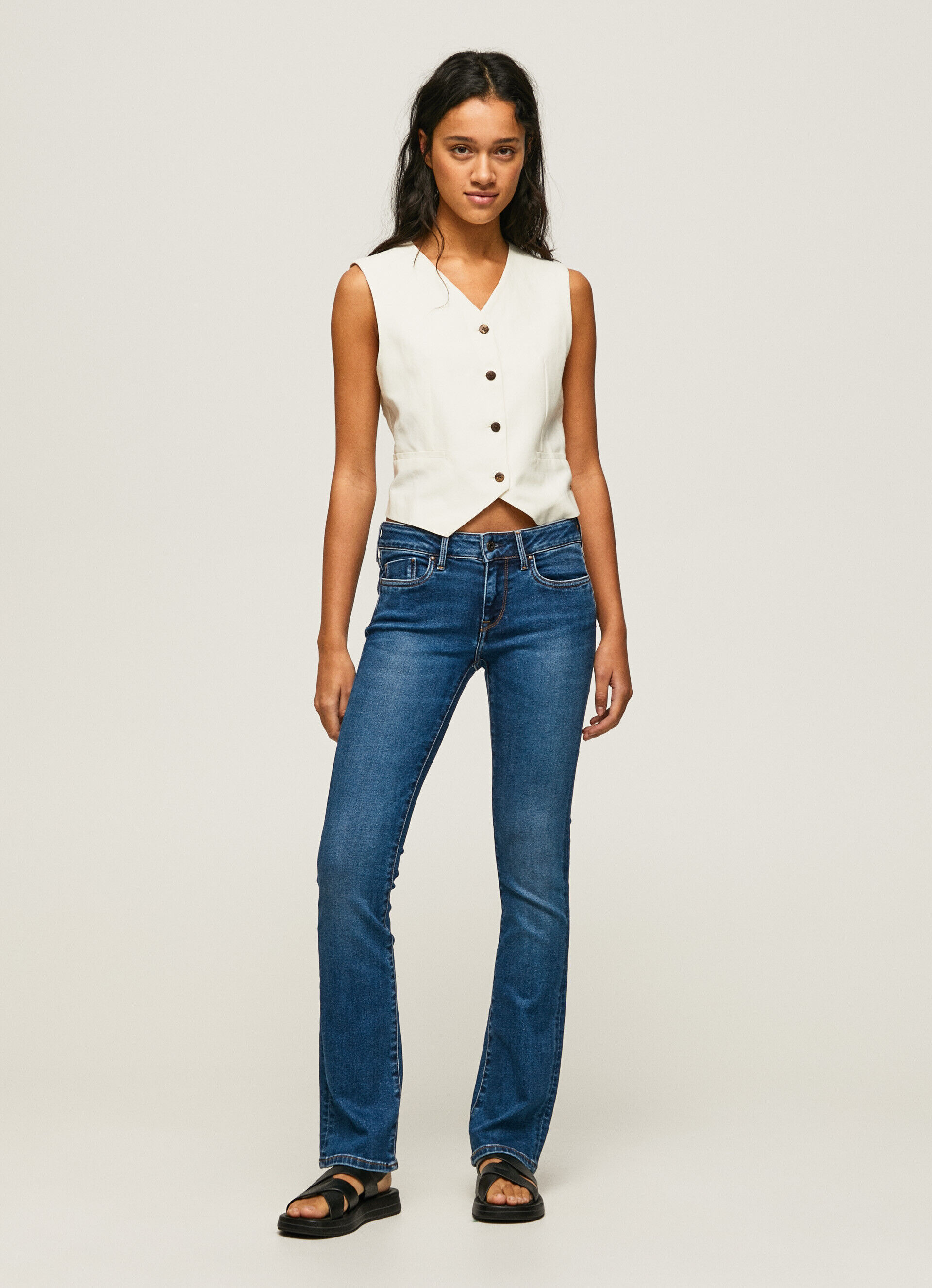 CALÇA JEANS PICCADILLY FIT SLIM COM ELASTANO MÉDIO - jeans