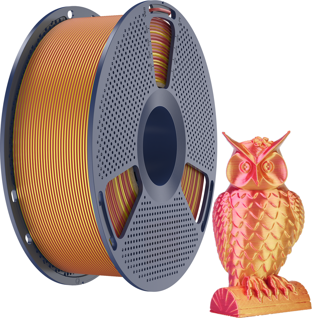 SUNLU  Silk PLA+ Dual Color Red Gold, 1,75 mm / 1000 g    Zweifärbiges PLA Material mit glänzendem Finish