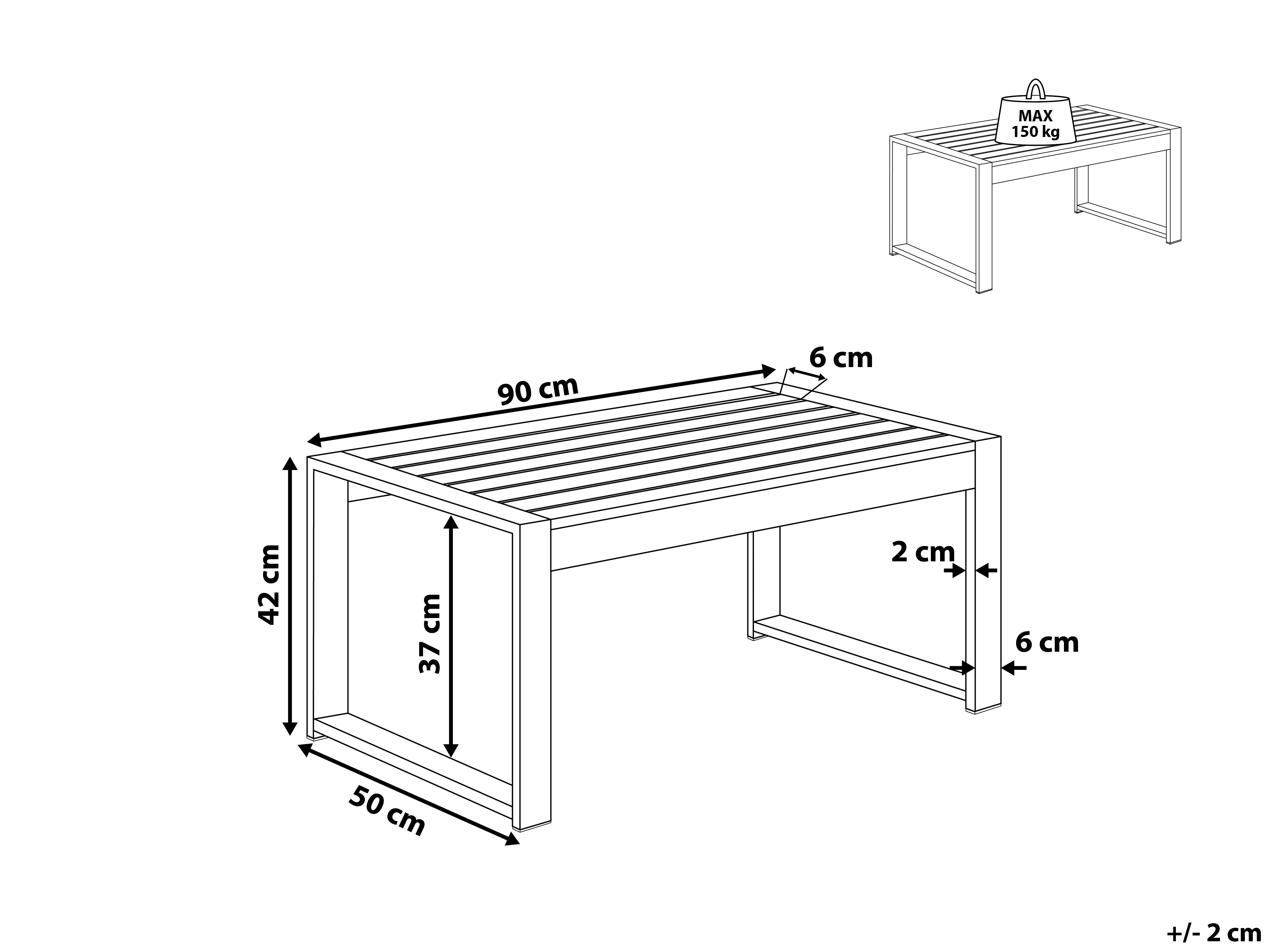 Tuin salontafel SALERNO 90 cm 50 cm Metaal Lichtgrijs