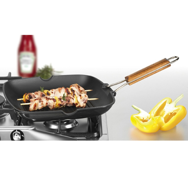 Poele Grill 24 cm avec poignée pliante