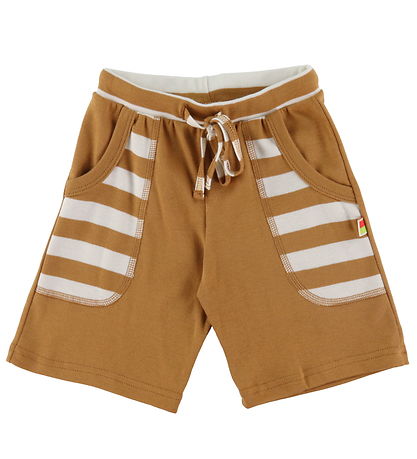 Katvig Shorts - Braun/Weiß gestreift