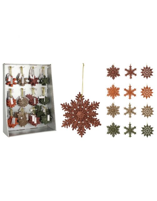 Homestyle Hangedecoratie Sneeuwvlok - Kerstversiering - 10x0x11 cm Assorti 1 stuk