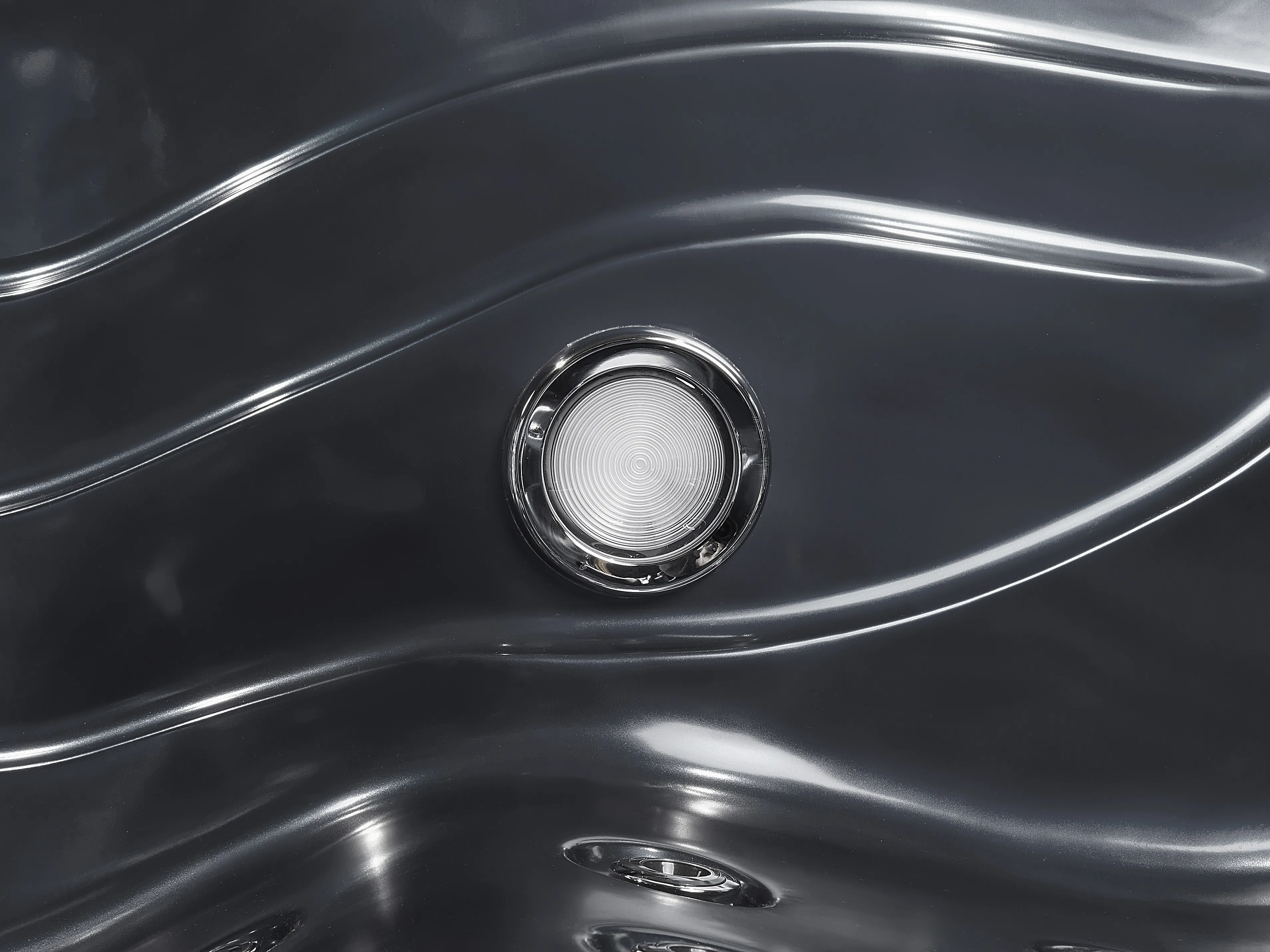 Buiten hottub met LED LASTARRIA Grafietgrijs