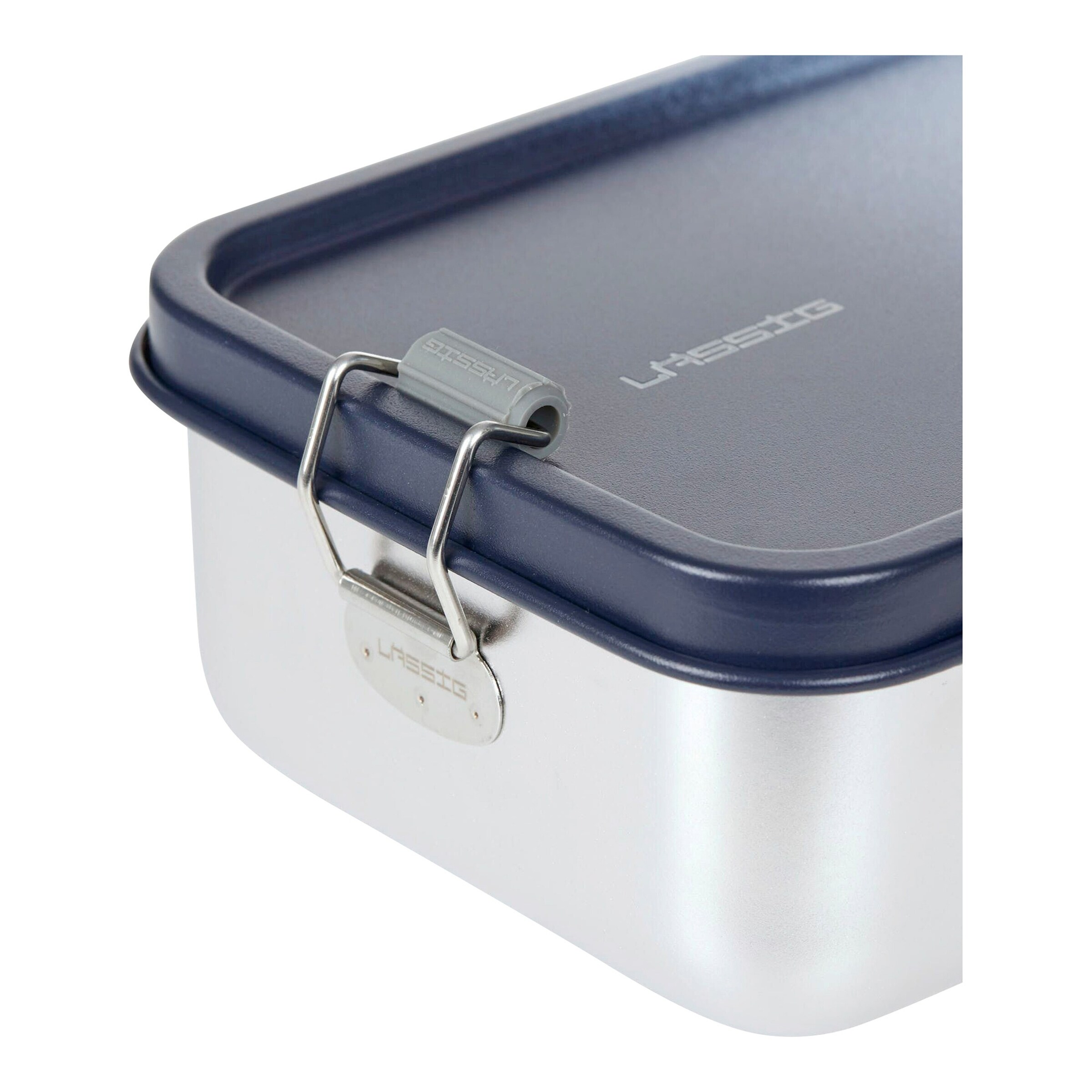Lässig Brotdose Steel Solid blau