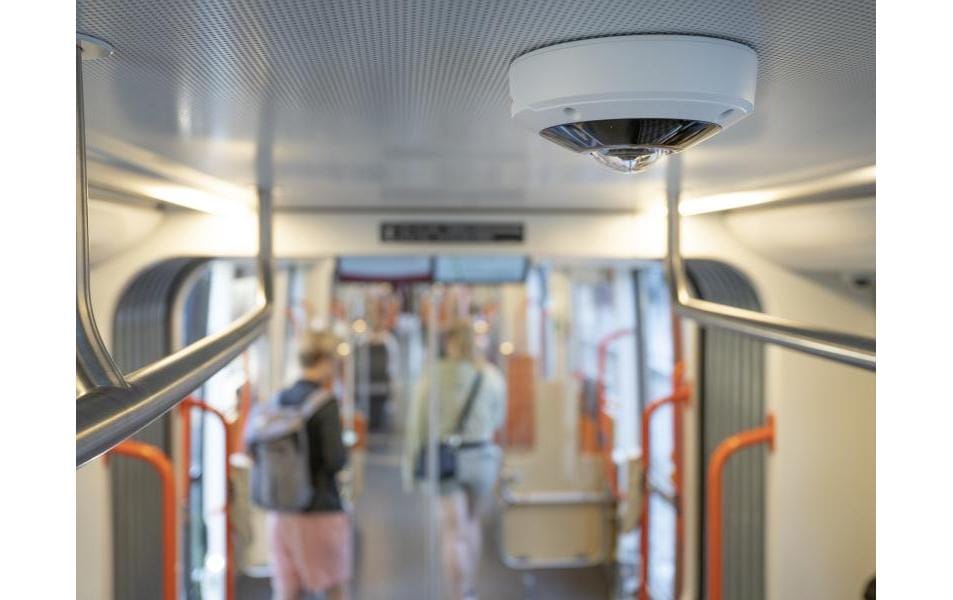 Netzwerkkamera M3057-PLR Mk II M12<br>Interne Dome-Kamera mit 6 MP und 360°-Panoramaansicht