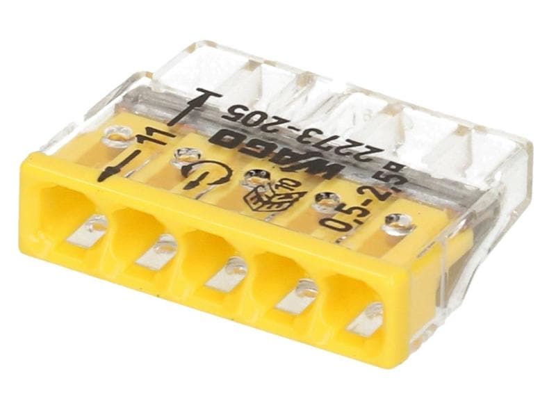 WAGO Steckklemme Contact COMPACT 5-fach, 6 Stück Steckklemme 5-fach 6 Stück