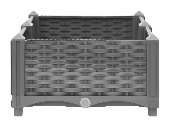 Jardinière bac lit surélevé grise 80 x 40 x 23 cm 02_0039235