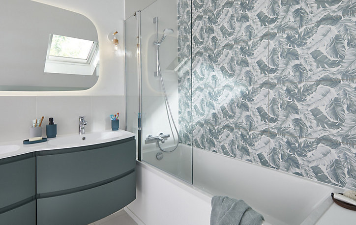 Miroir de salle de bains lumineux LED L110xH75xP2 cm, Alba