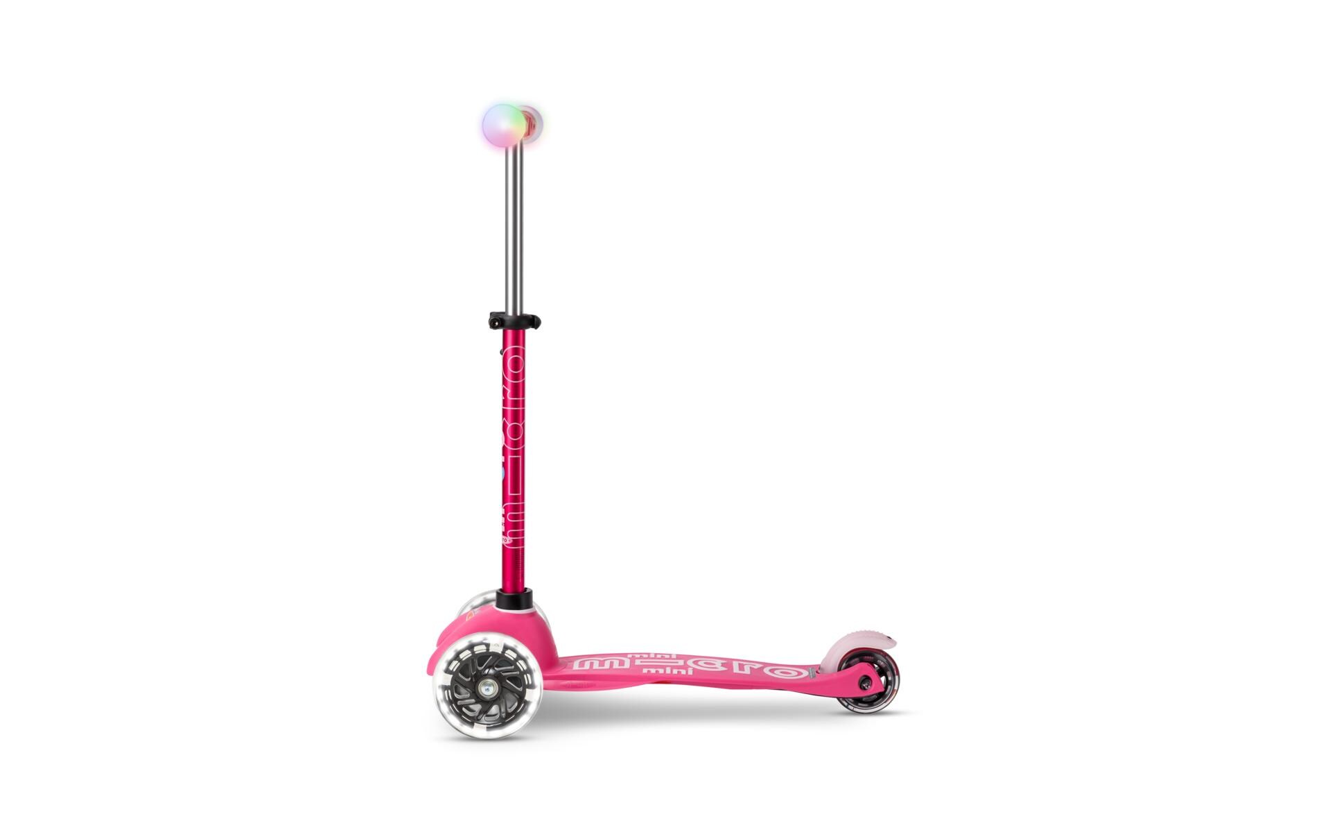 Kickboard Mini Deluxe Magic Pink, LED<br>Magischer Fahrspass auf drei Rädern – Pink