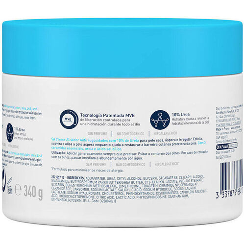 Cerave - Sa Smoothing Cream For Dry, Rough, Bumpy Skin 340 Gr